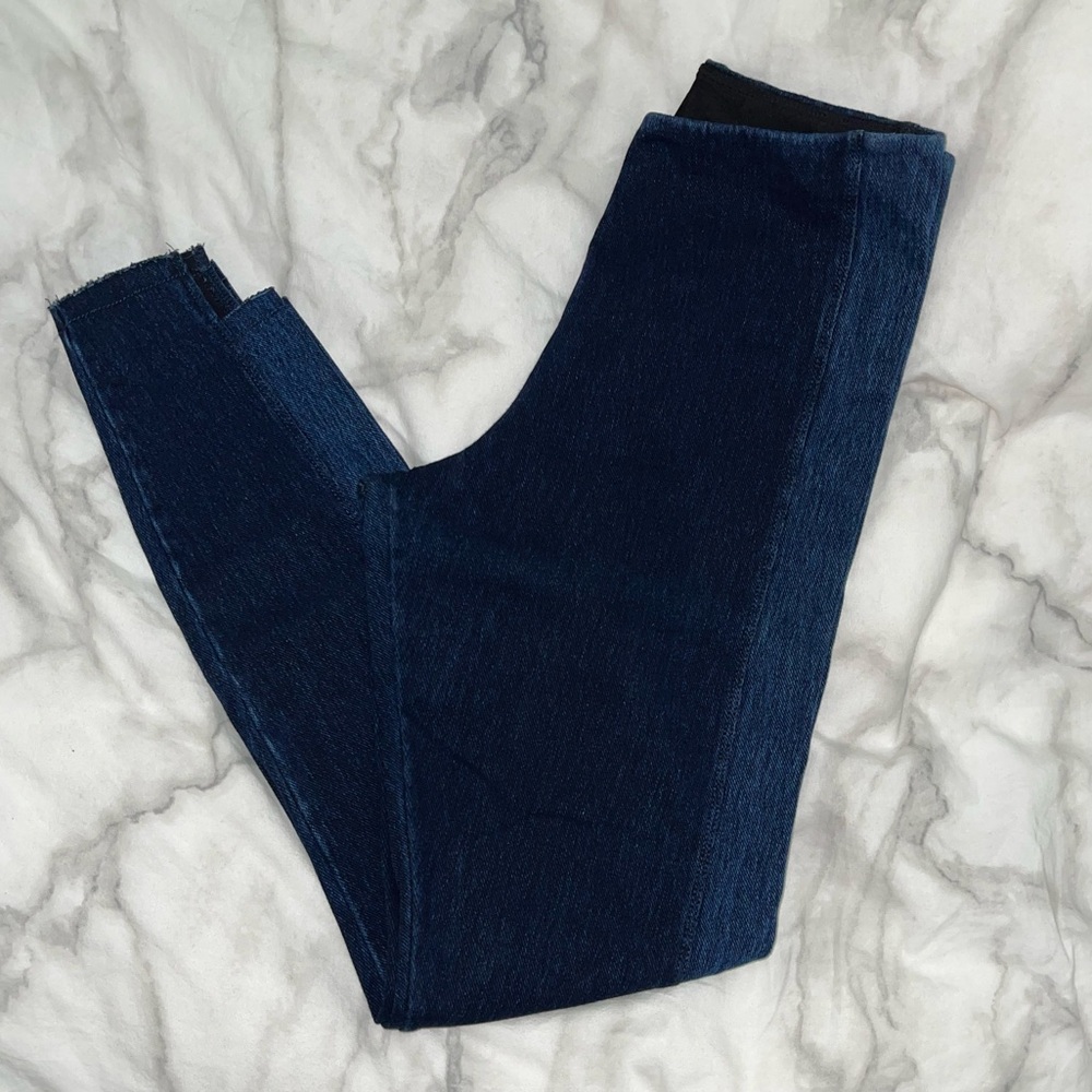 Lysse Denim Two-Tone High-Waist Control Top Legging. Size XS. BNWOT